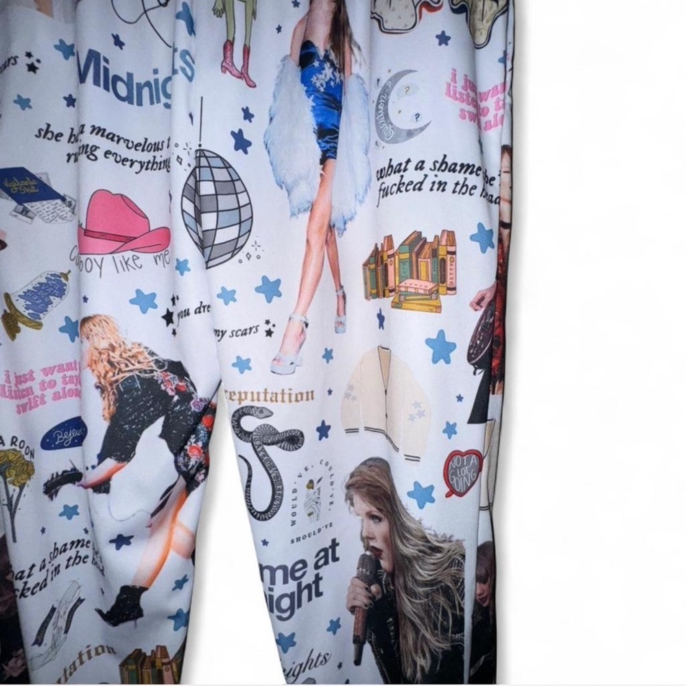Taylor Swift Swiftie Graphic Lounge Pants w Pockets Size Medium - Picture 2 of 13